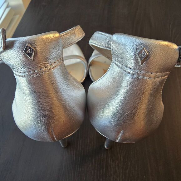 Sam Edelman Eleanor silver open toe sandal size 8 - Picture 4 of 12